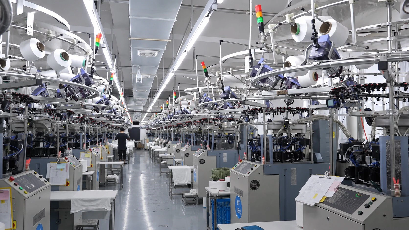 Modern activewear manufacturing floor for OEM and ODM production support